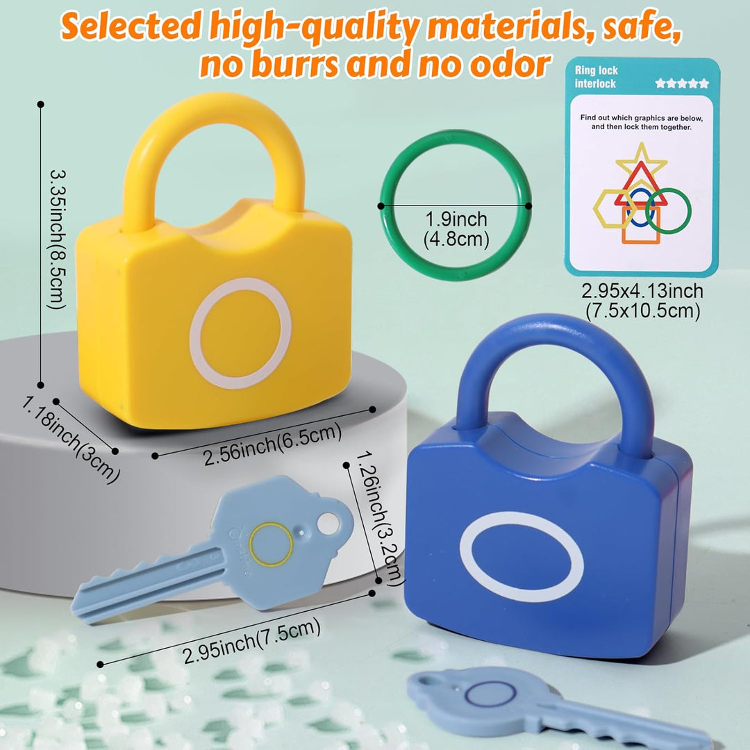 Educational Letter Combination-with 26 Locks, 26 Keys Montessori Preschool Alphabet Learning Game (MOQ 10 Sets)