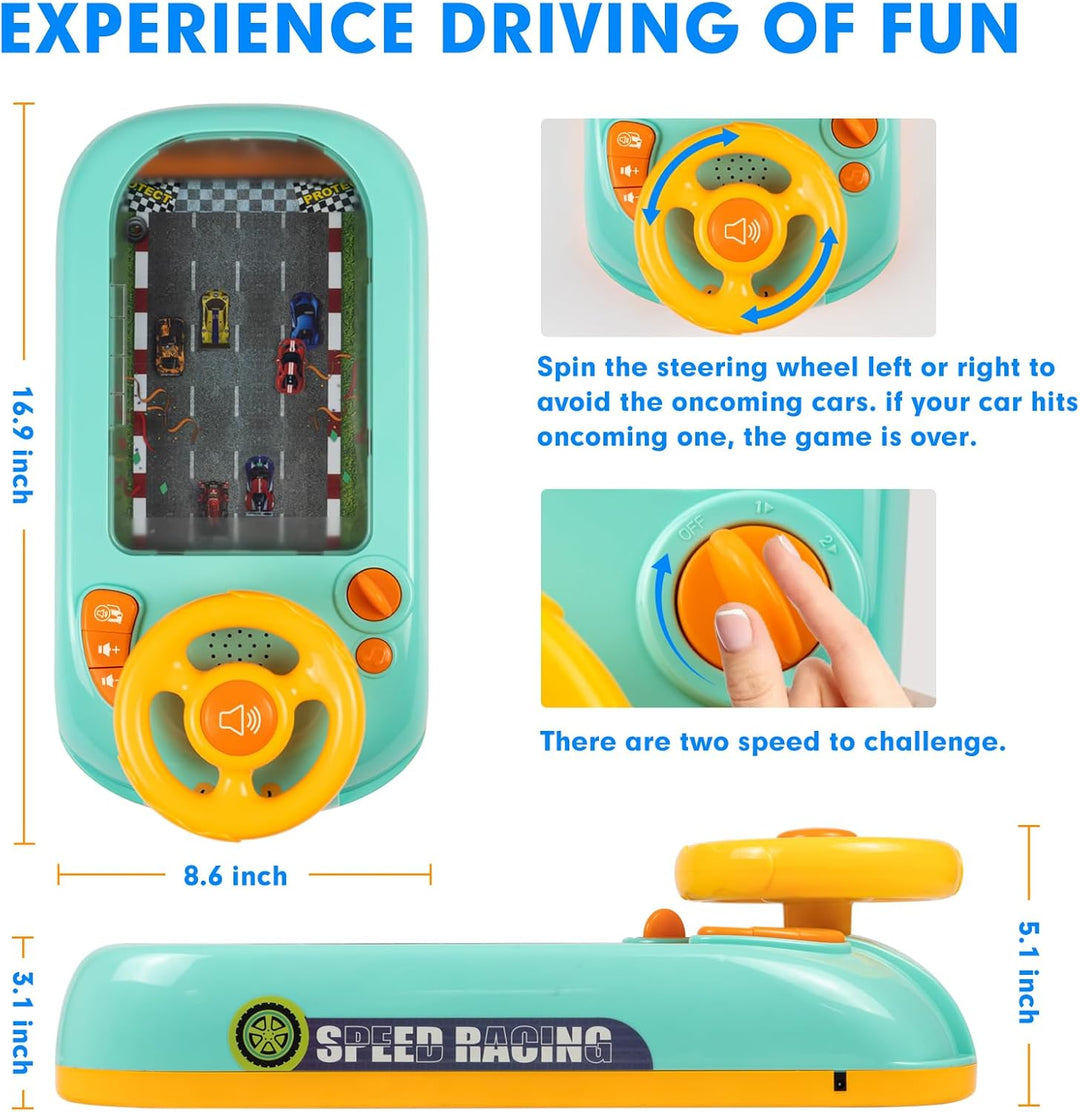 Educational Interactive Simulate Table Car Racing Adventure Game Kids Steering Wheel Toy (MOQ: 10 Sets)