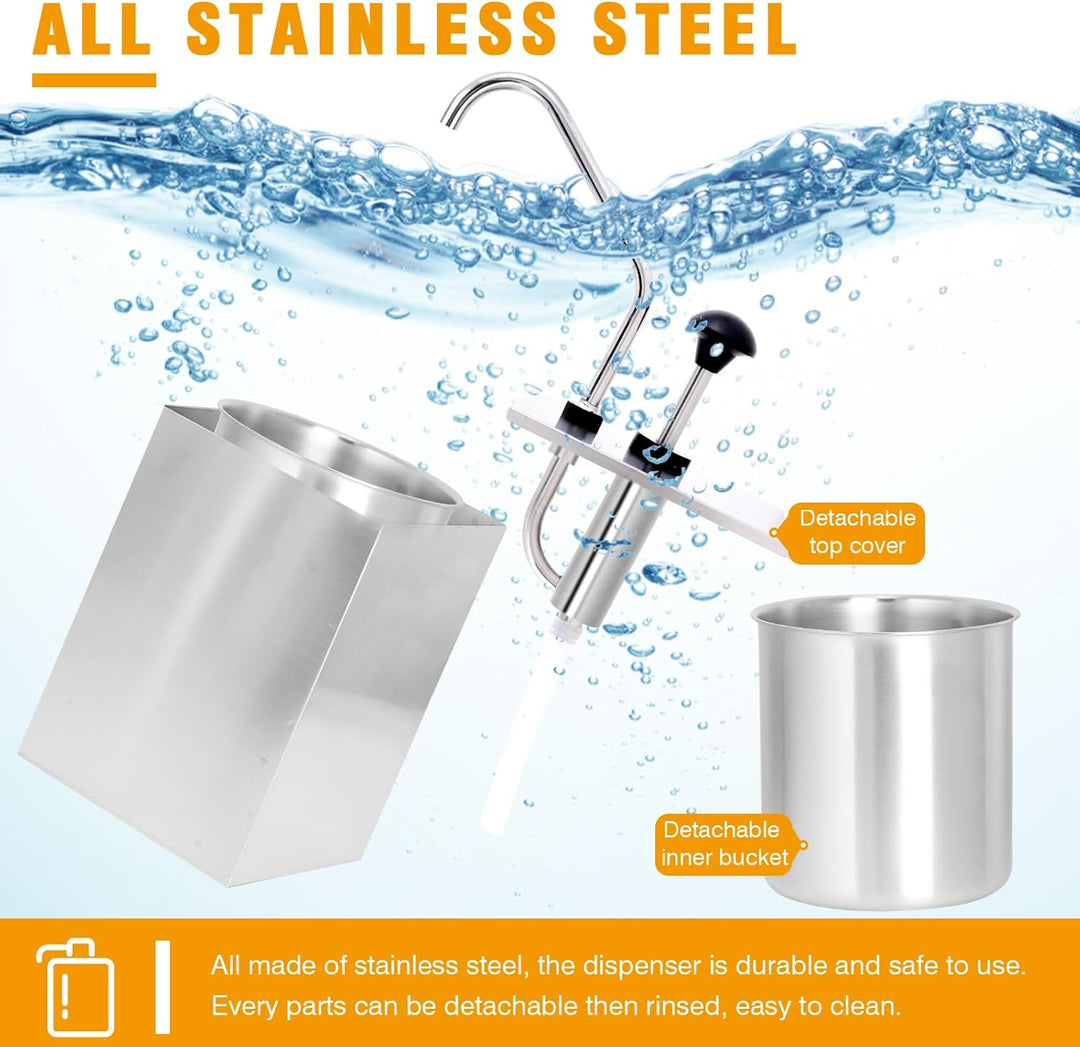 Stainless Steel Ketchup Dispenser Utensils for Convenient Sauce Serving (MOQ 10 Sets)