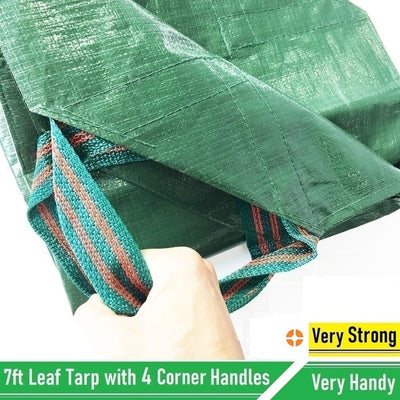 Yard Garden Waterproof Tarp with 4 Handles for Leaf Tarp Sandbox Cover Outdoor Camping Tarp Tent Footprint Dampproof