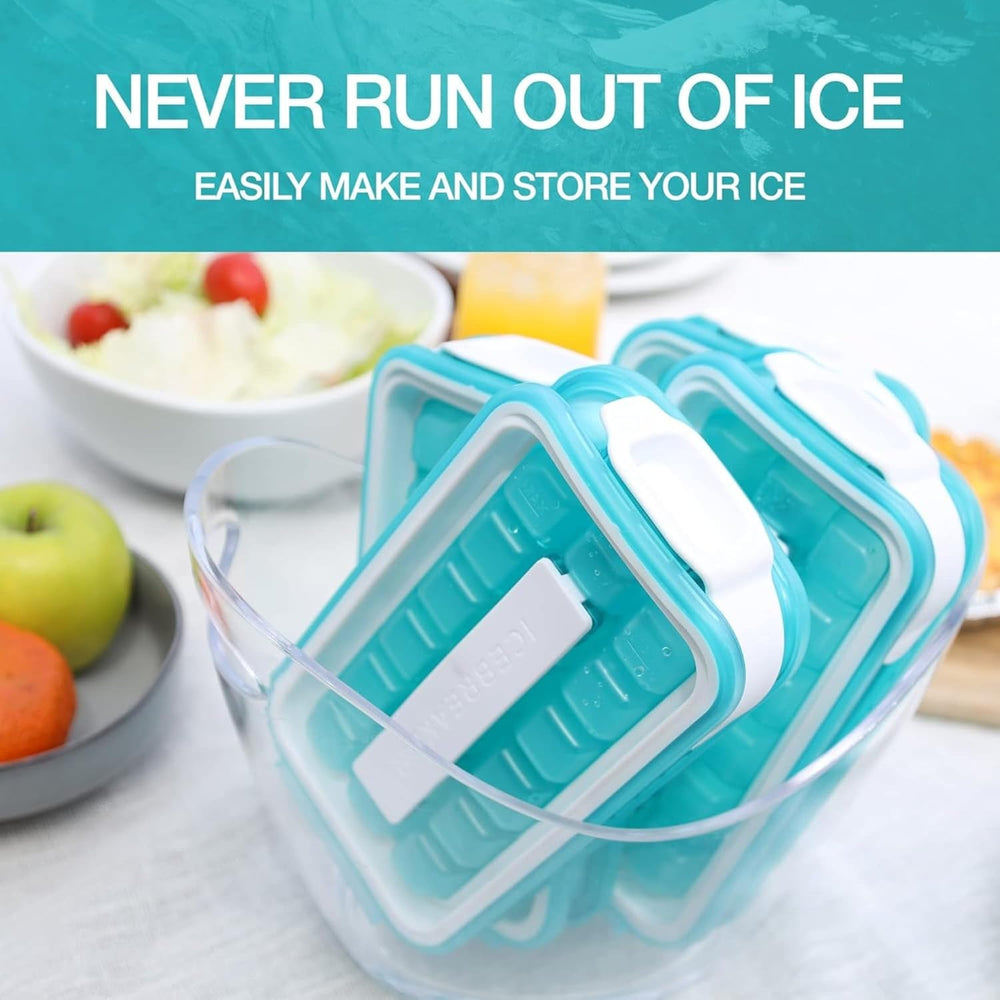 Portable Ice Cube Mold Household Silicone Creative Ice Cube Mold Box (MOQ 10 Sets)