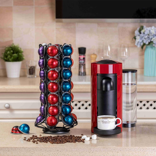 Rotating Coffee Bar Organizer Rack 60pcs Coffee Capsule Storage Organizer (MOQ 10 Sets)