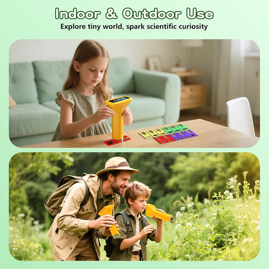 Microscope for Kids with 12 Slides, 100X-1000X 1080P Digital Handheld Kids Microscope (MOQ 10 sets)