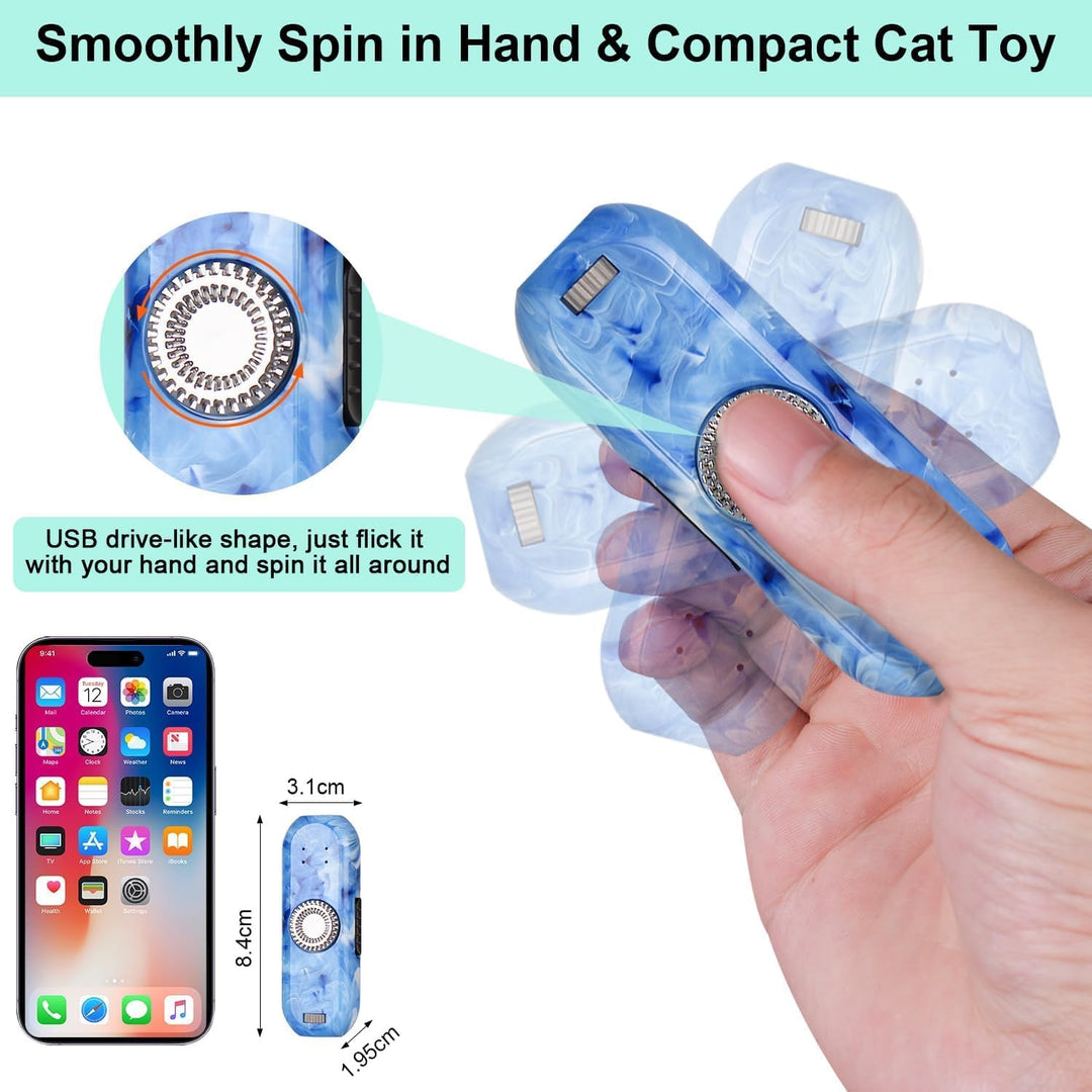 USB Charging LED Flashlight UV Light Pet Catch Interactive Laser Pointer Sport Cat Fingertip Gyroscope Laser Toy (MOQ 10 Sets)