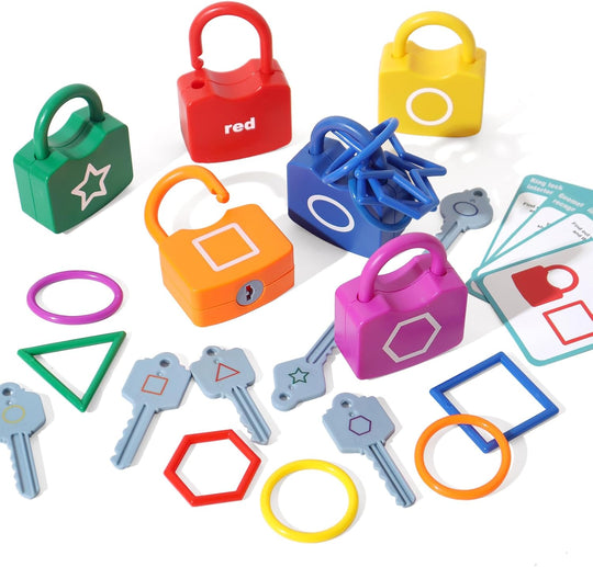 Educational Letter Combination-with 26 Locks, 26 Keys Montessori Preschool Alphabet Learning Game (MOQ 10 Sets)