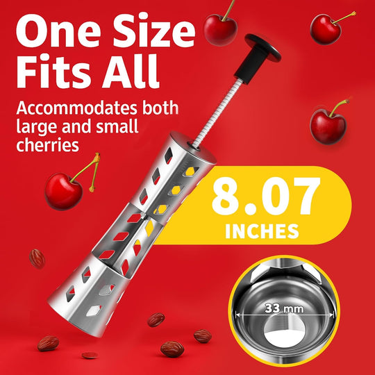 Stainless Steel, Durable, Press Type for Effortless Cherry Seed Removal