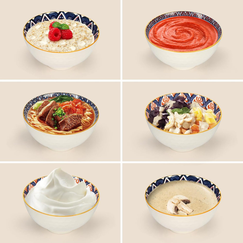 Ceramic Rice Bowls,10 Oz Japanese Style Porcelain Dessert Soup, Cereal, Ice Cream & Snacks Bowls for Kitchen Dining and Unique Gifts,Microwave & Dishwasher-Safe (MOQ 10 Sets)