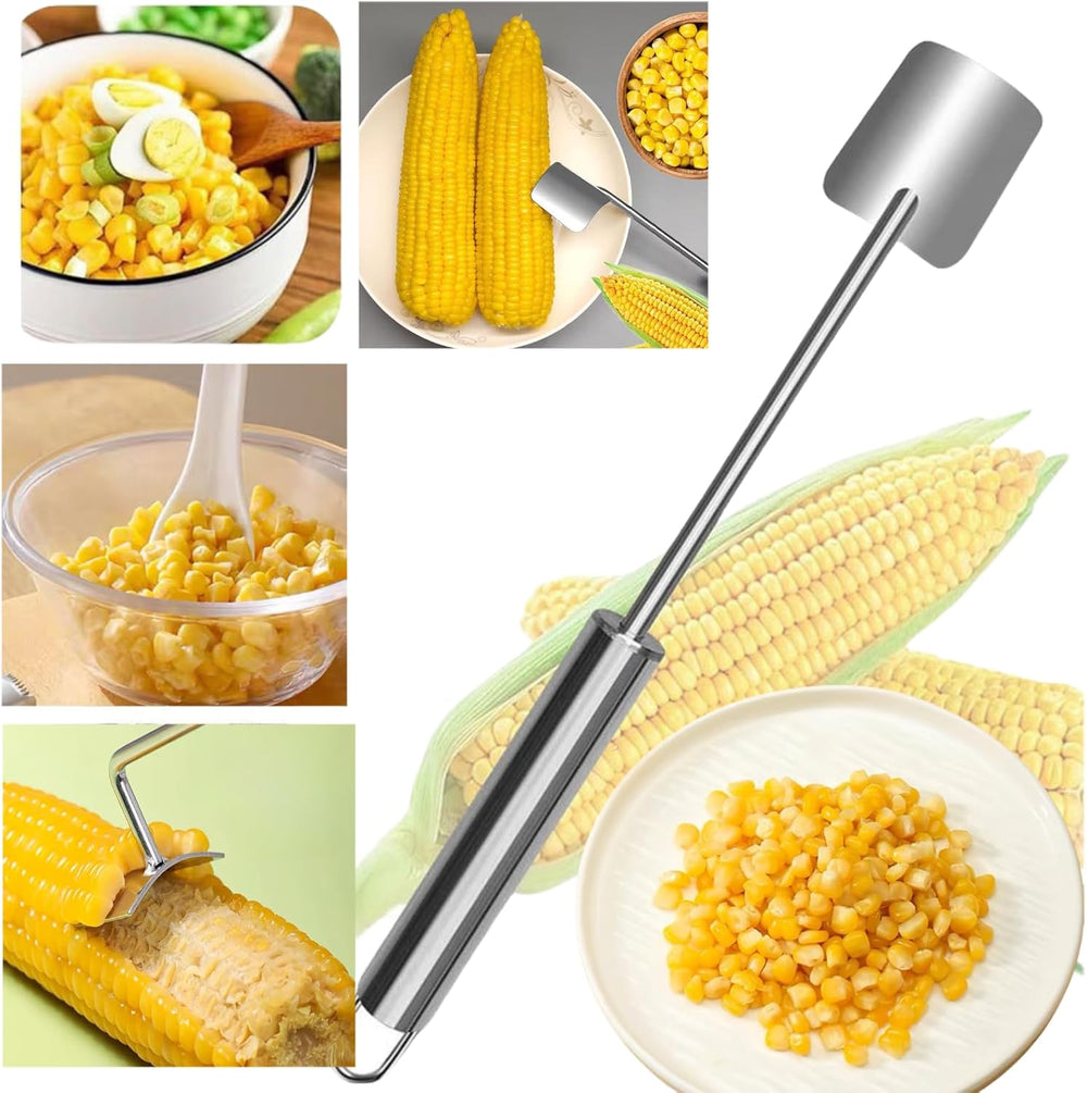 Stainless Steel Kitchen Corn Peeling Tool Corn Cob Thresher (MOQ 10 Sets)