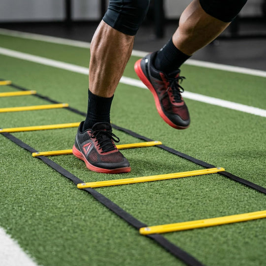 Agility Ladder 12 Rung Speed Training Ladder, Tangle-Free Fixed Rungs, Heavy Duty Footwork Equipment for Soccer Football Basketball Drills, Portable Exercise Ladder with Carry Bag for Kids Youth & Adults