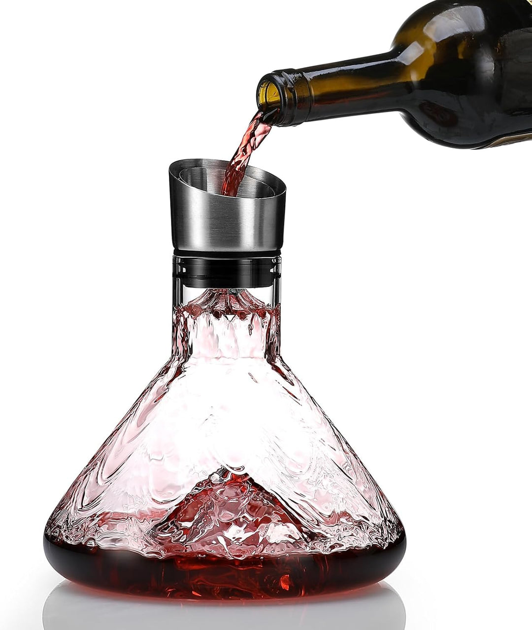 Iceberg Wine Decanter,Red Wine Carafe with Built-in-Aerator