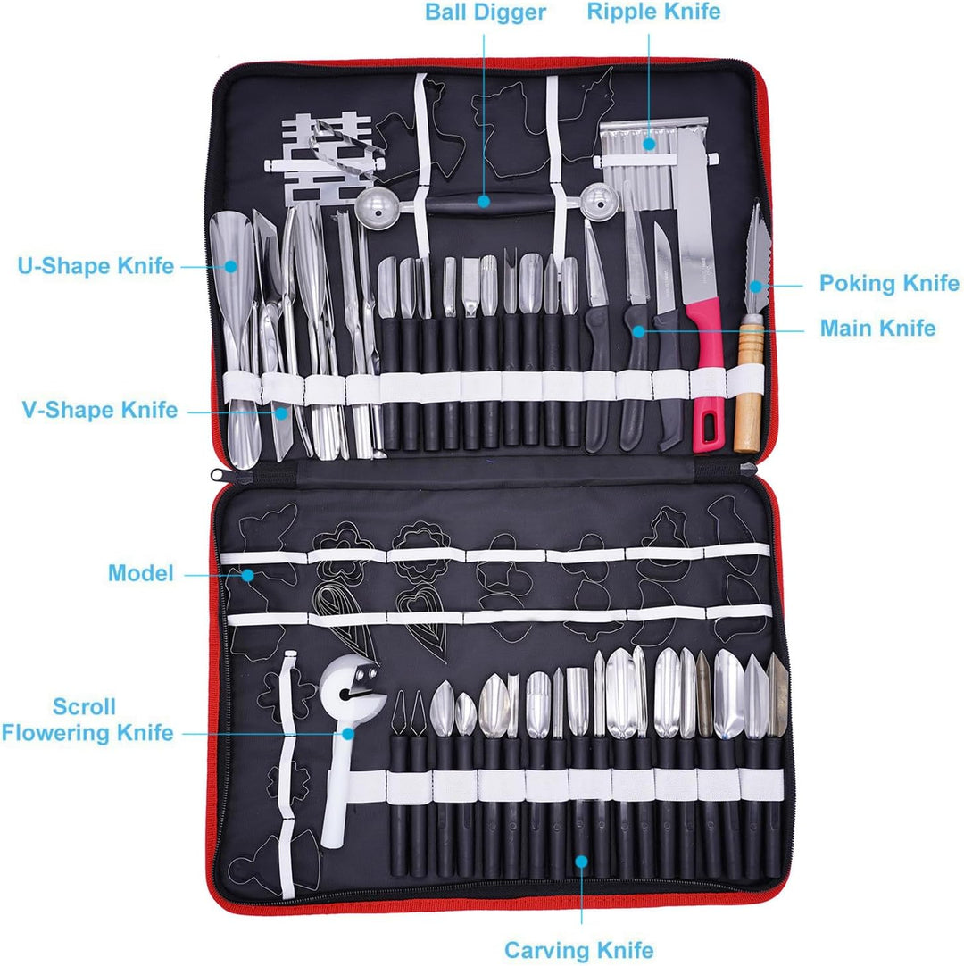 Multifunctional Portable Vegetable Fruit Food Engraving Peeling Kitchen Carving Sculpting Modeling Tools (MOQ 10 Sets)