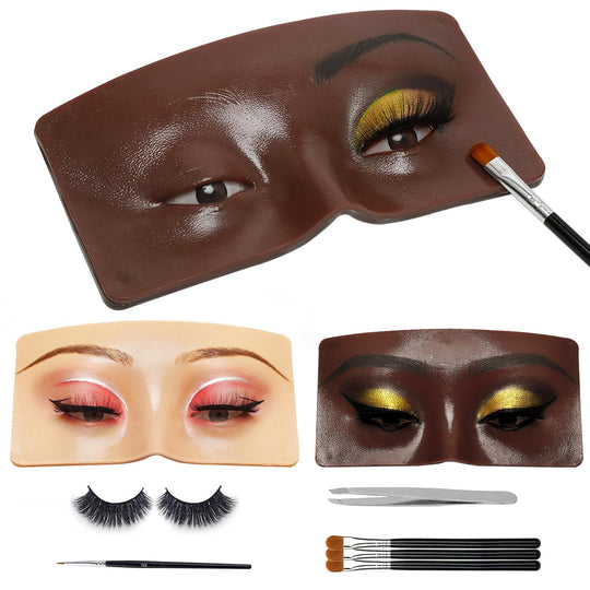 Professional Silicone 3D Eyebrow Eye Makeup Training Practice Skin Makeup Tool (MOQ 10 Sets)