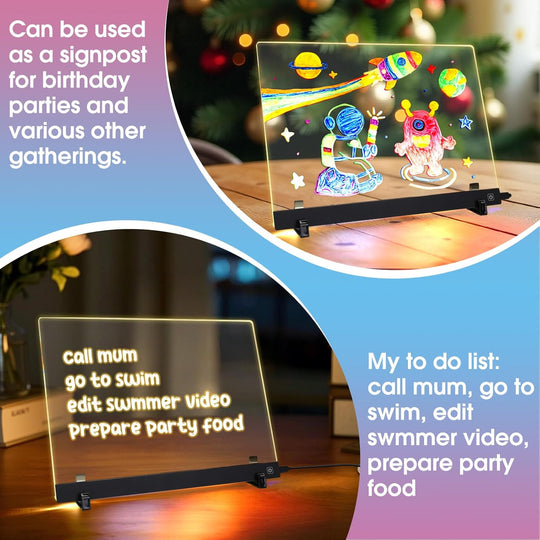 Creative Acrylic Luminous LED Message Board Light Up