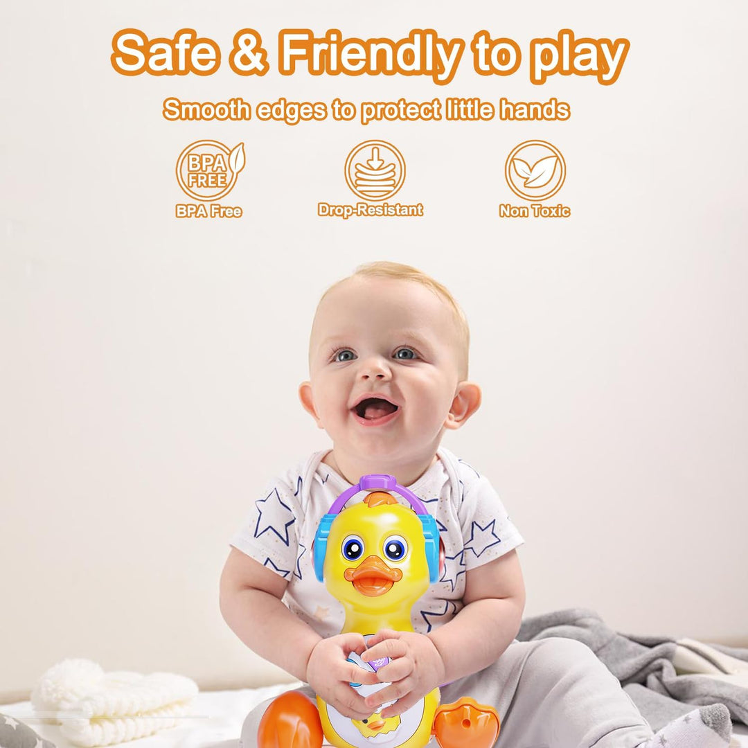 Musical Flapping Yellow Duck, Crawling Tummy Time (MOQ 10 Sets)