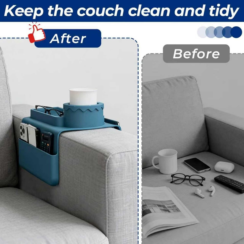 Sofa Drink Holder Portable Silicone Sofa Coaster Anti-slip Couch Armrest Cup Holder (MOQ 10 Sets)