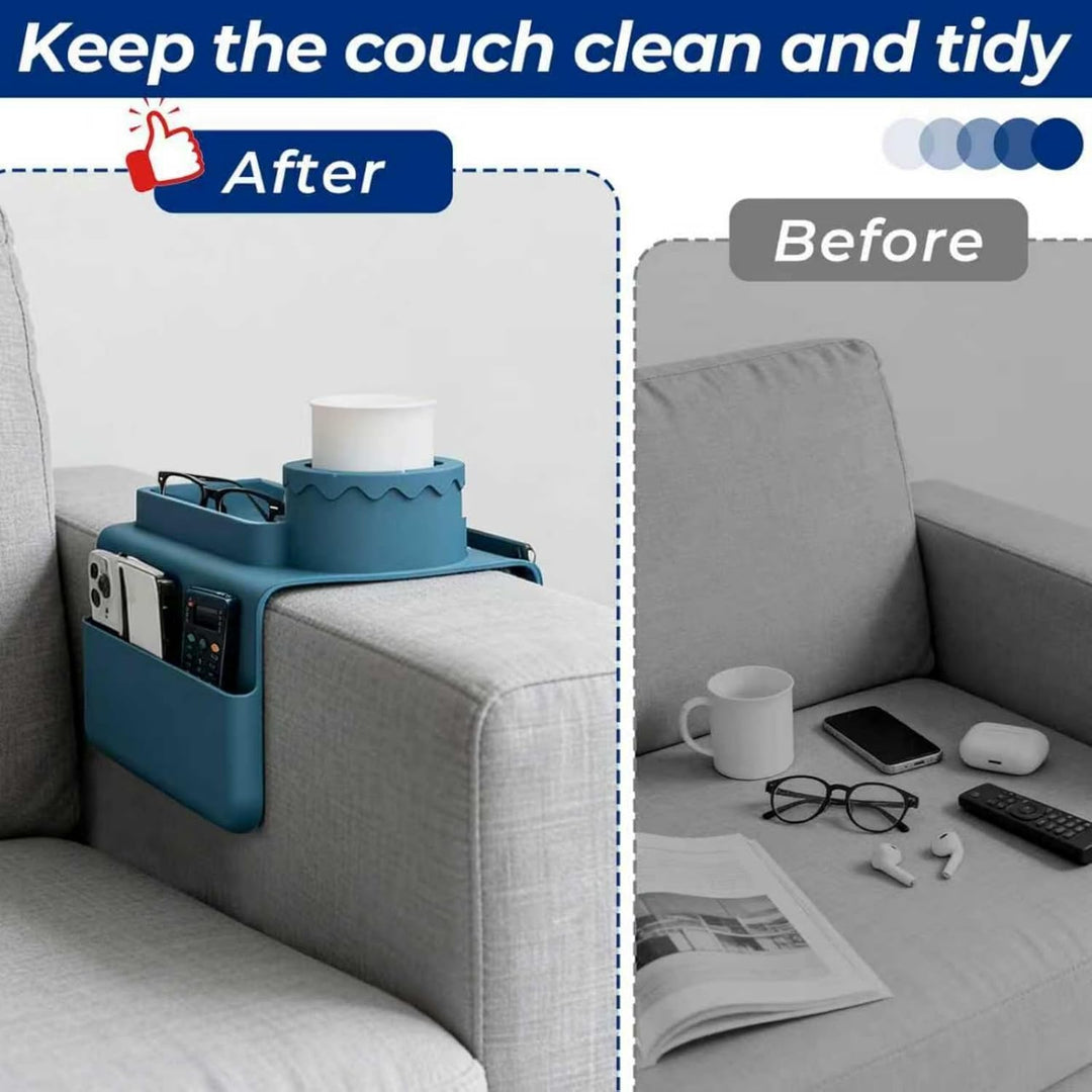 Sofa Drink Holder Portable Silicone Sofa Coaster Anti-slip Couch Armrest Cup Holder
