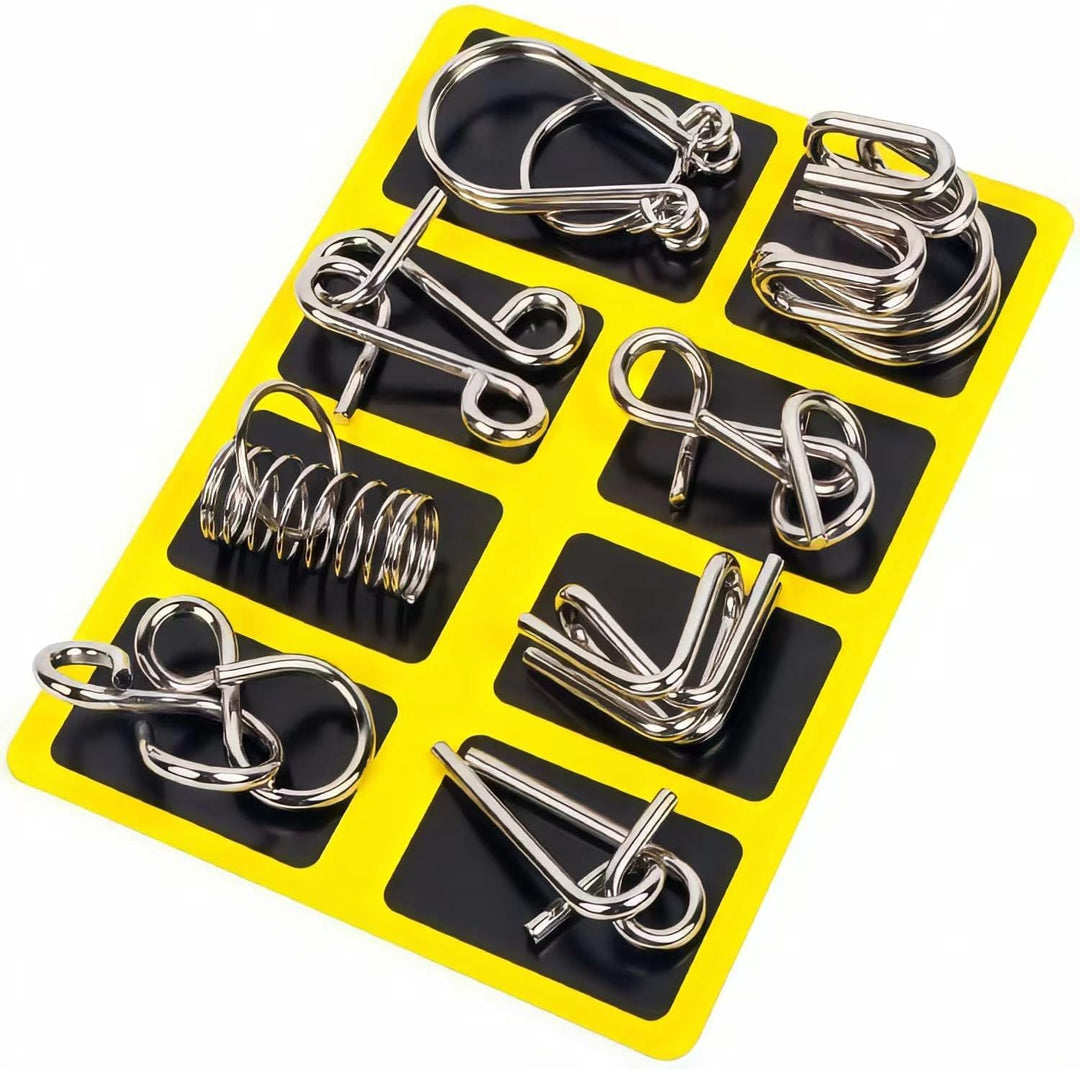 Brain Teaser IQ Test Disentanglemen Iron Link 24 Pcs Unlock Interlock Game