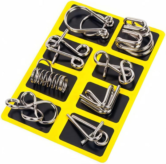 Brain Teaser IQ Test Disentanglemen Iron Link 24 Pcs Unlock Interlock Game