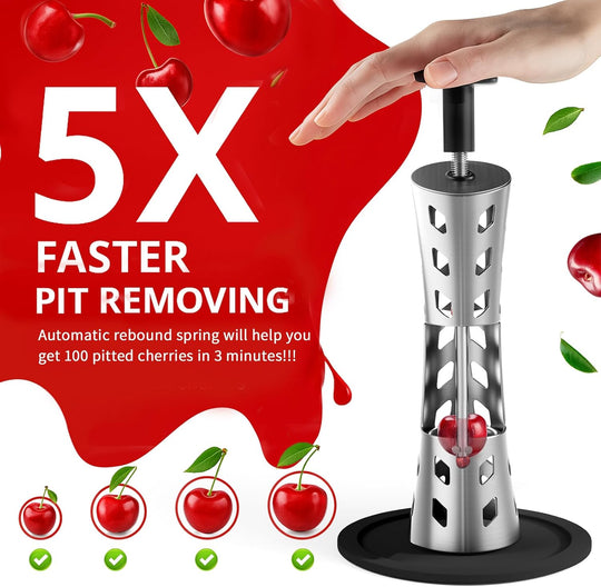 Stainless Steel, Durable, Press Type for Effortless Cherry Seed Removal