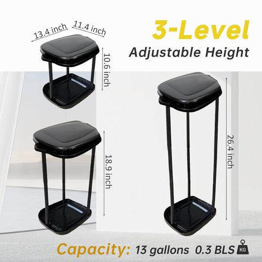 Foldable Trash Bag Stand – Adjustable Portable Garbage Rack Holder for Camping, Kitchen & Outdoor Use (MOQ 10 Sets)