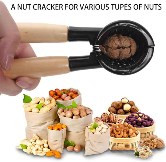Nutcracker Pecan Walnut Plier Opener Tool with Wood Handle (MOQ 10 Sets)