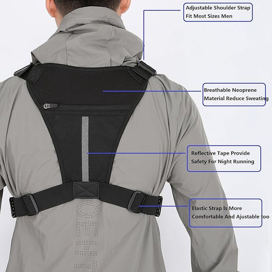 Multifunctional Adjustable Vest Waterproof Chest Bag (MOQ 10 Sets)