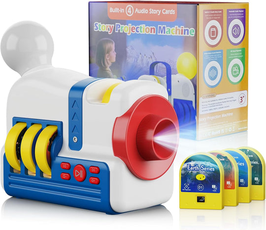 Kids Story Projector 32 Stories 2-in-1 Night Light Audio Narration (MOQ 10 Sets)