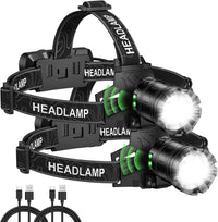 LED Head Lamp with 3 Modes, 90°Adjustable Head Lights for Forehead, IPX6 Waterproof HeadLamps for Camping Hiking (MOQ 10 Pcs)
