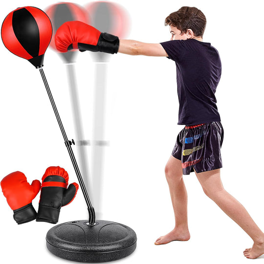 Height Adjustable Boxing Bag with Punching Bag (MOQ 10 Sets)