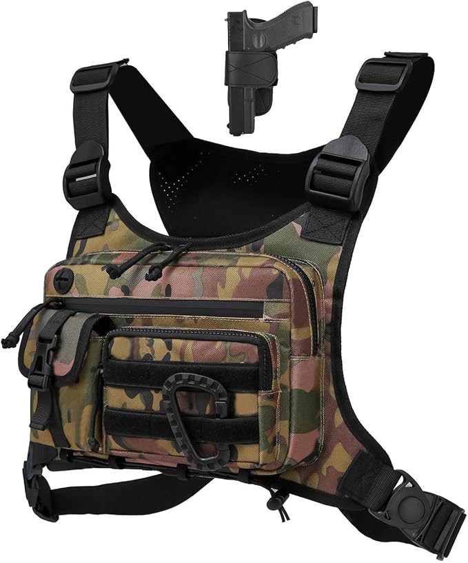 Multifunctional Adjustable Vest Waterproof Chest Bag (MOQ 10 Sets)