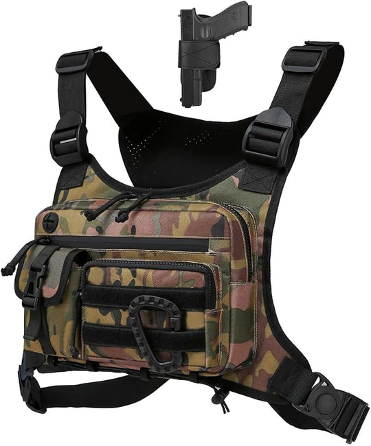 Multifunctional Adjustable Vest Waterproof Chest Bag (MOQ 10 Sets)