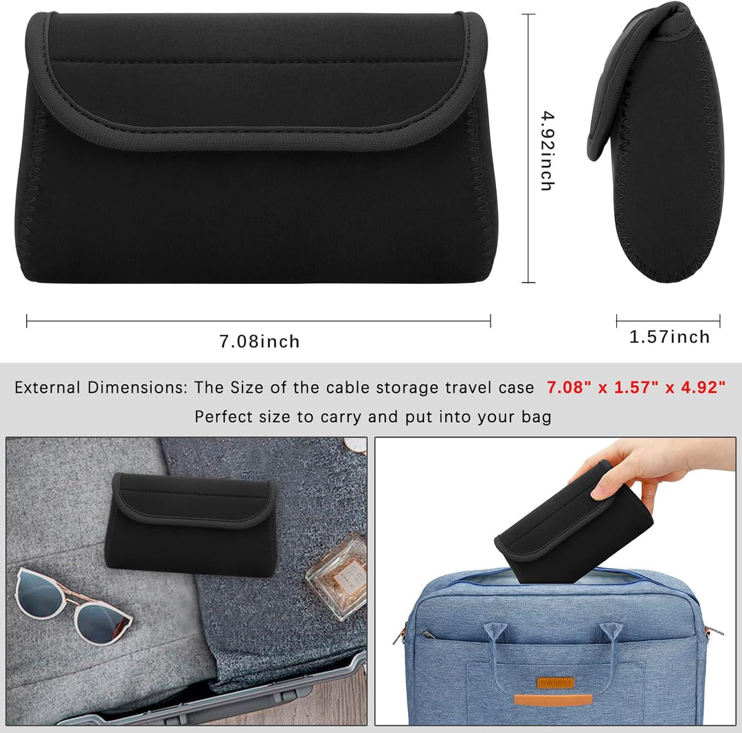 Travel Cable Organiser Bag, Electronics Accessories Carry Storage Bags for MacBook Power Adapter, Power Bank, Wireless Mouse (MOQ 10 Sets)