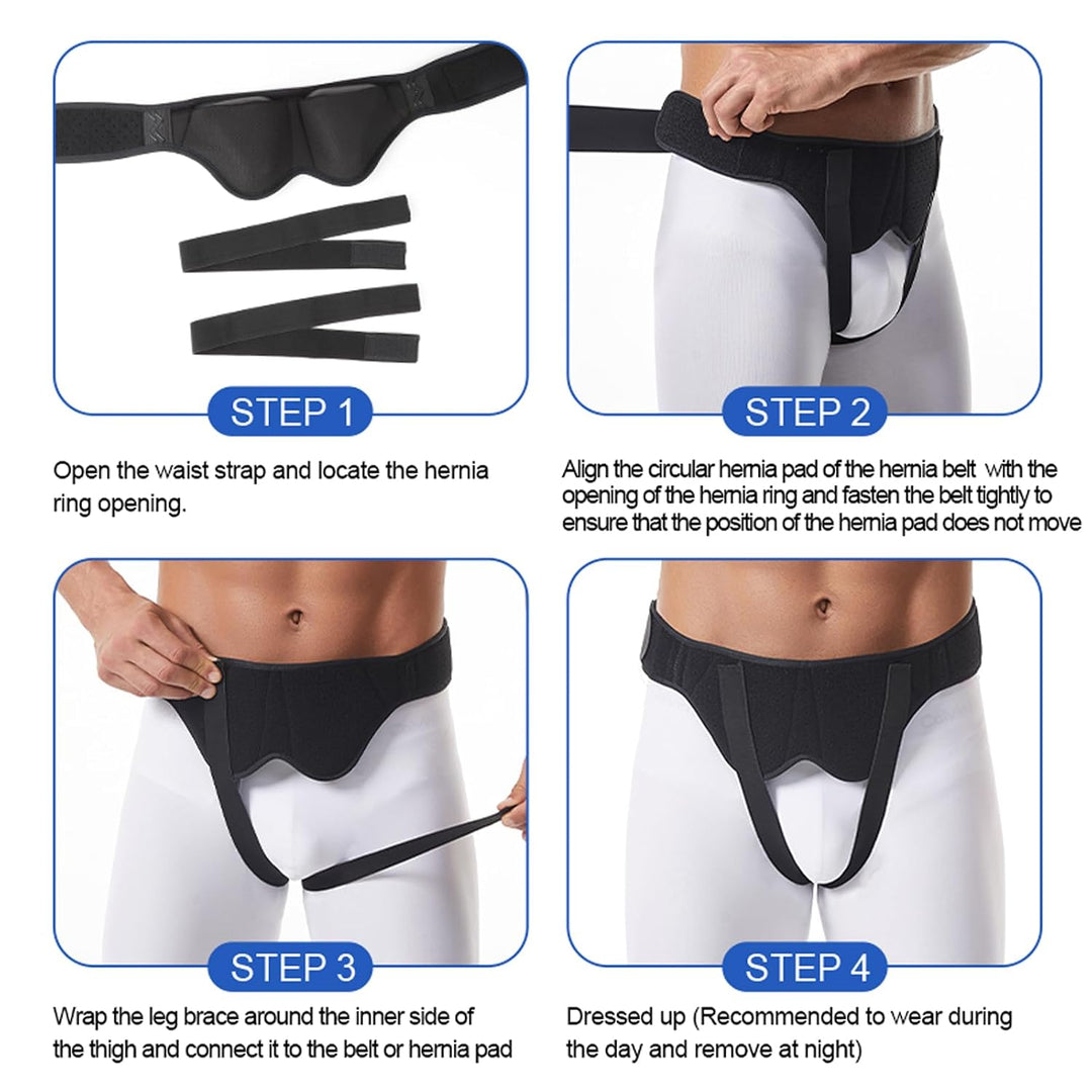 Adjustable Inguinal Hernia Belt for Men & Women – Bilateral Support with 2 Removable Compression Pads (MOQ 10 Sets)