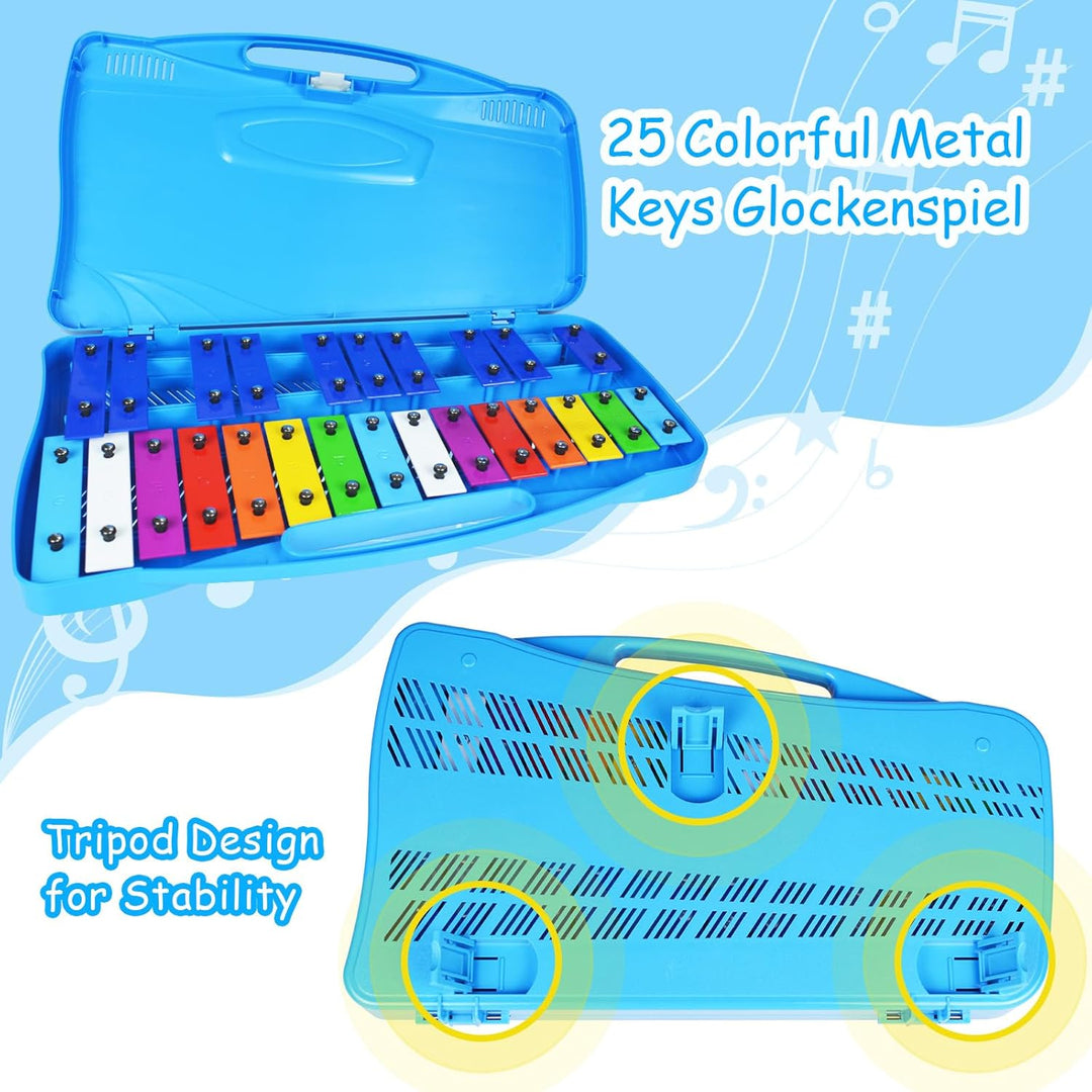 Musical Instrument Kids Percussion enspiel Sets Metallophone Metal Xylophone