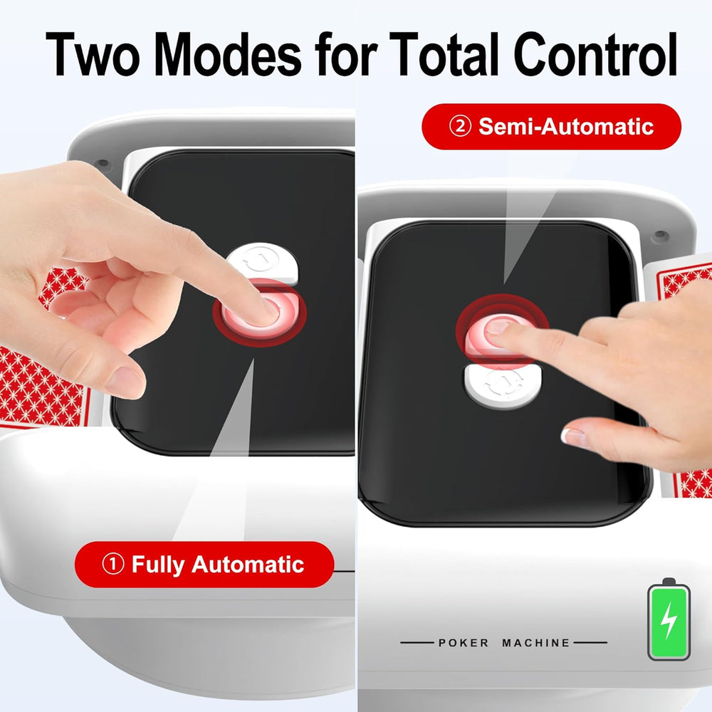 Automatic One Press AUTO & Manual Mode Card Shuffler Machine with 2 Decks (MOQ 10 Sets)
