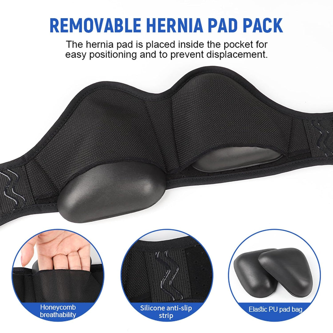 Adjustable Inguinal Hernia Belt for Men & Women – Bilateral Support with 2 Removable Compression Pads (MOQ 10 Sets)