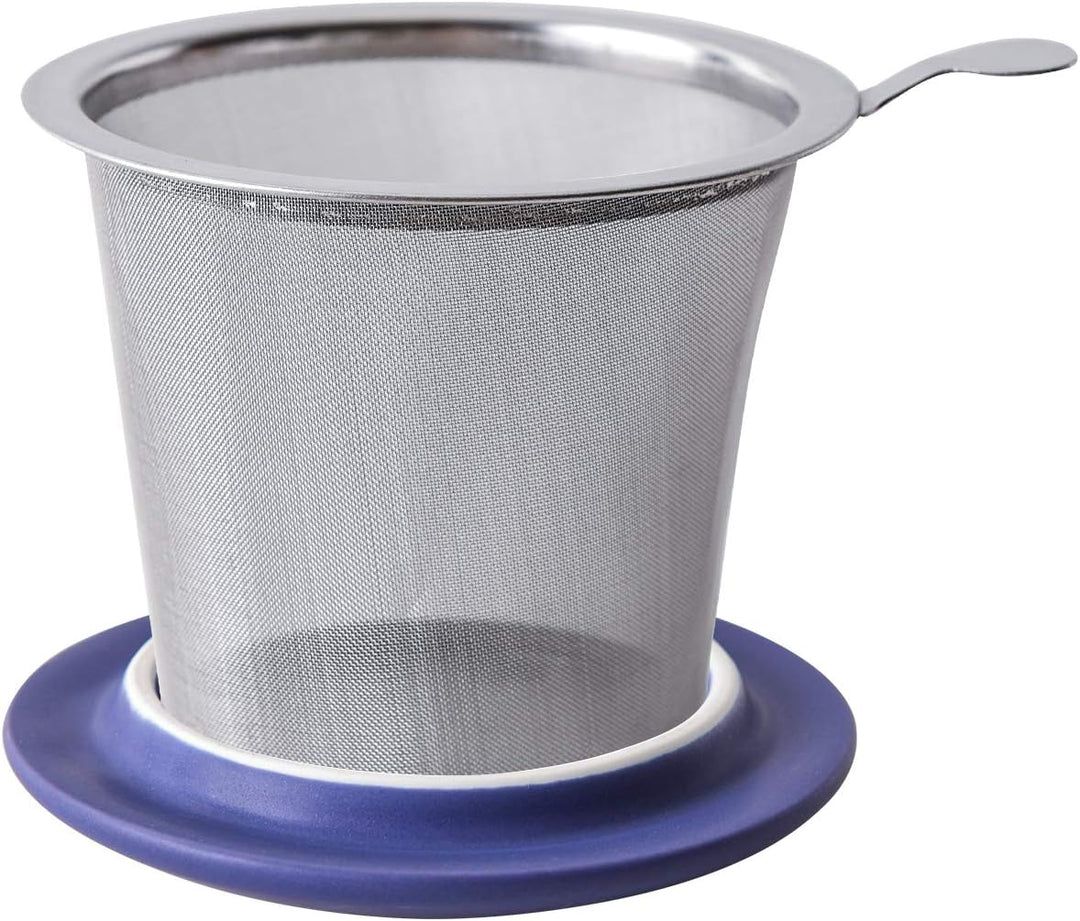 Ceramic Teacup with Infuser and Lid, Mug with Lid for Steeping (MOQ 10 Sets)