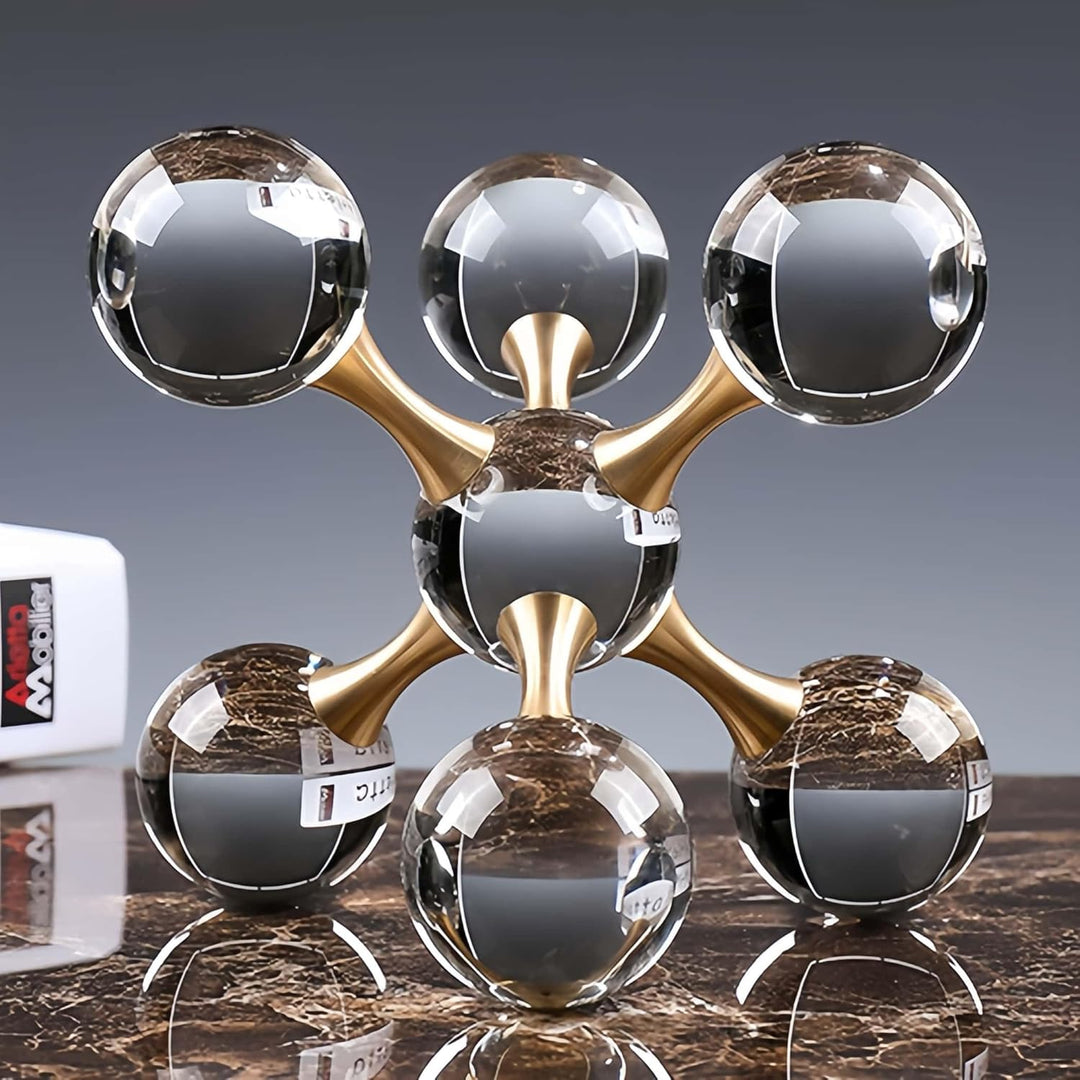 Golden Crystal Ball Home Decor for Modern Western House Decor (MOQ: 10 Sets)