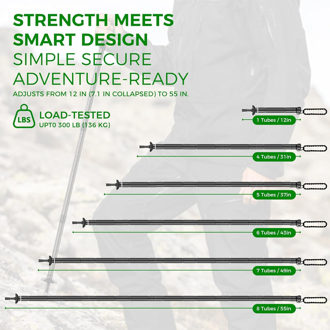 Lightweight Collapsible Walking Adjustable Foldable Walking Trekking Poles