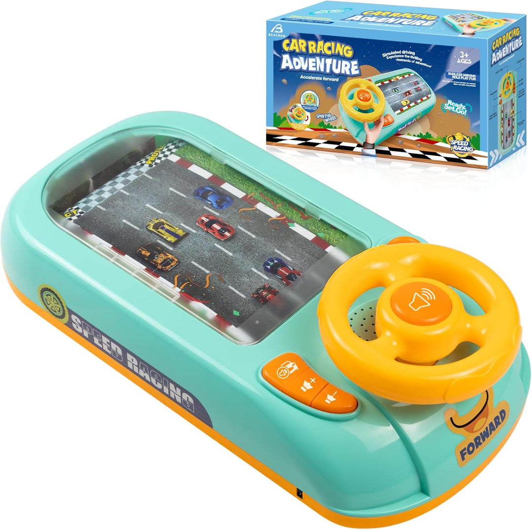 Educational Interactive Simulate Table Car Racing Adventure Game Kids Steering Wheel Toy (MOQ: 10 Sets)