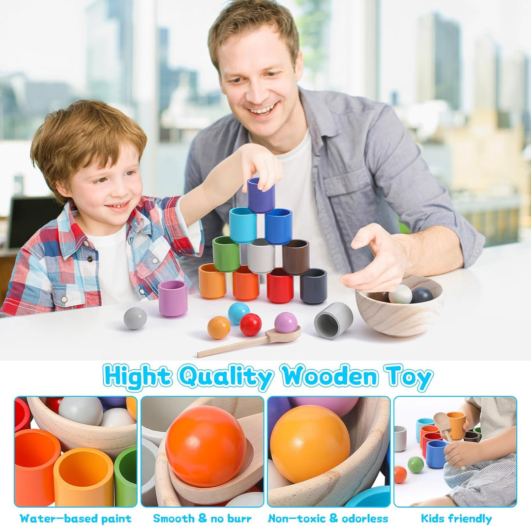 Early Education Enlightenment Rainbow Balls 35mm for Toddlers (MOQ 10 Sets)