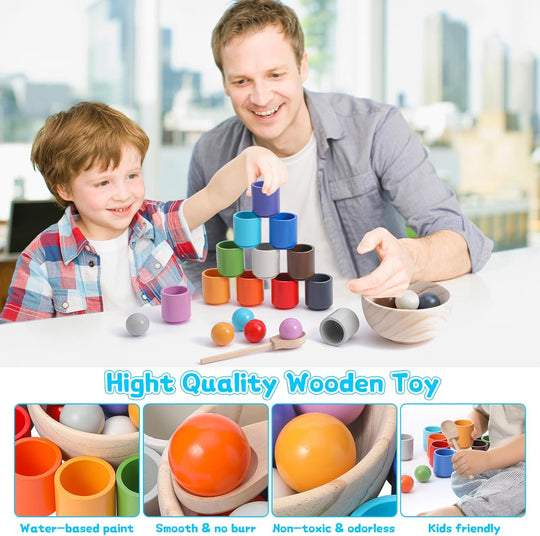 Early Education Enlightenment Rainbow Balls 35mm for Toddlers