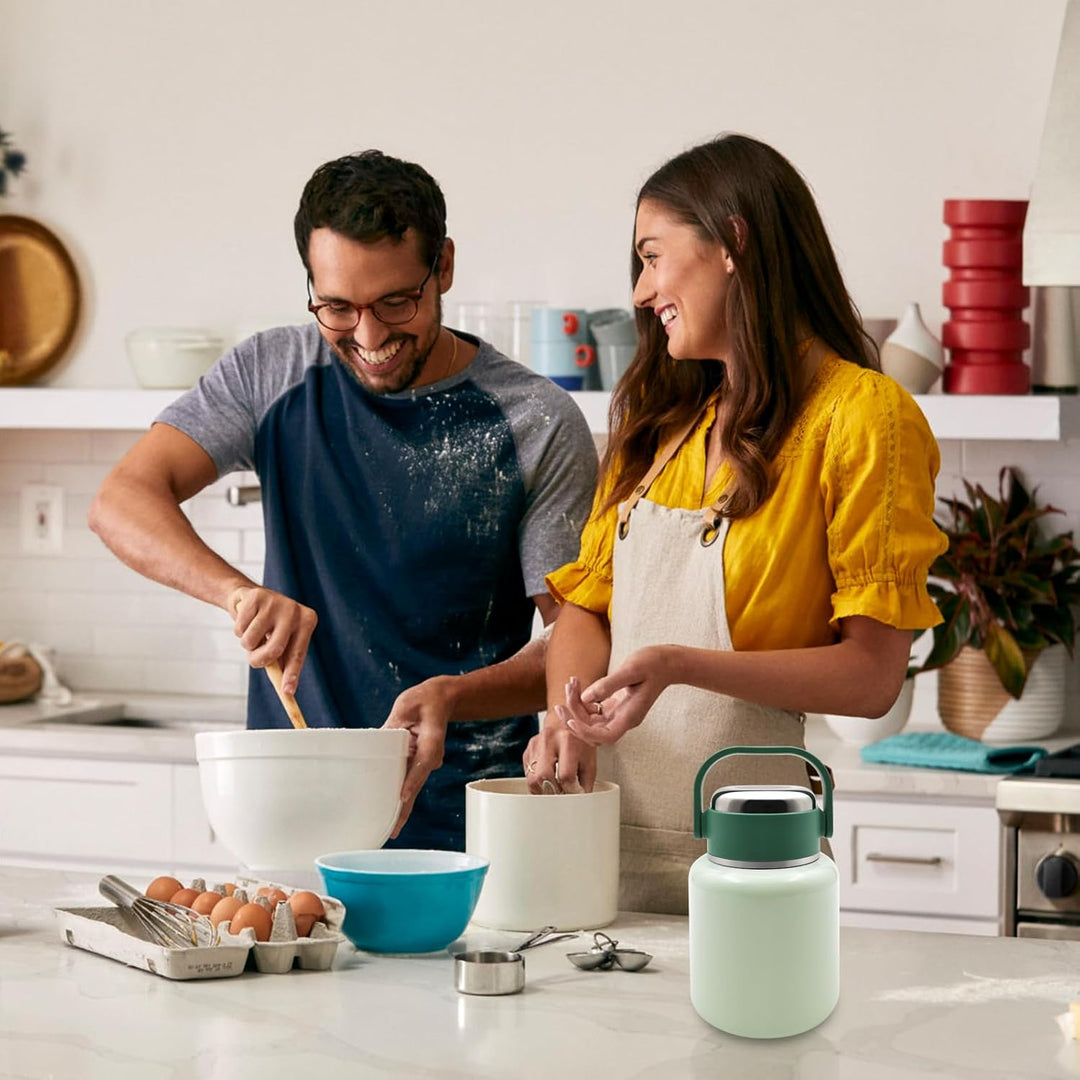 Vacuum Insulated Food Jar with Folding Spoon (MOQ 10 Sets)