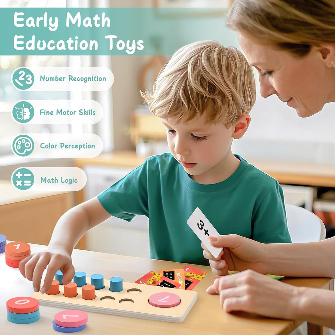 Wooden Montessori Ten Frame Counting Set (MOQ 10 Sets)