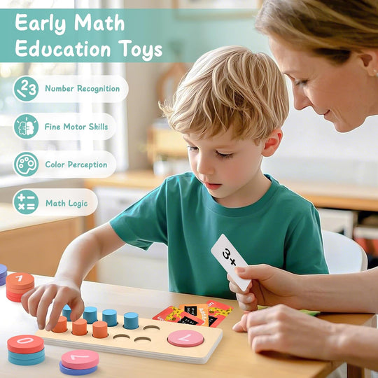 Wooden Montessori Ten Frame Counting Set (MOQ 10 Sets)