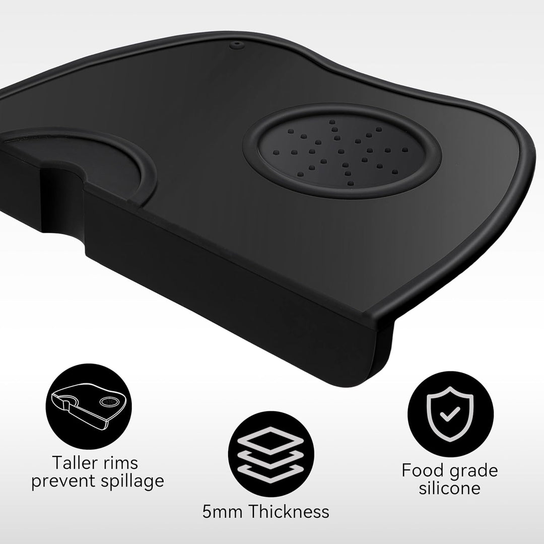 Coffee Tamper Mat 8 Inch X 6 Inch, Espresso Silicone Mat (MOQ 10 Sets)