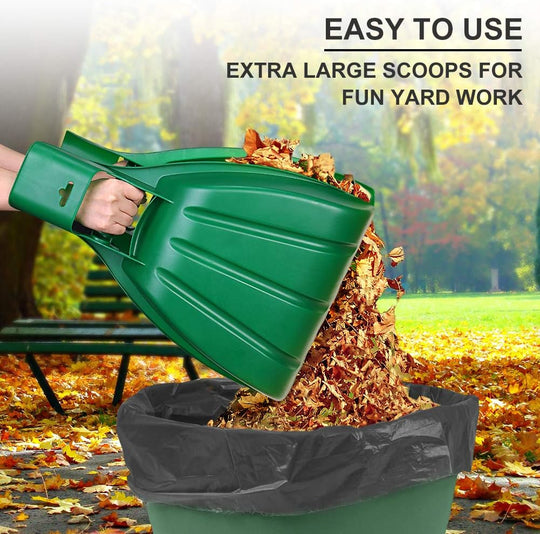 Large Leaf Scoops and Hand Rake Claw, Ergonomic Hand Held Garden Rake Grabbers for Picking up Leaves