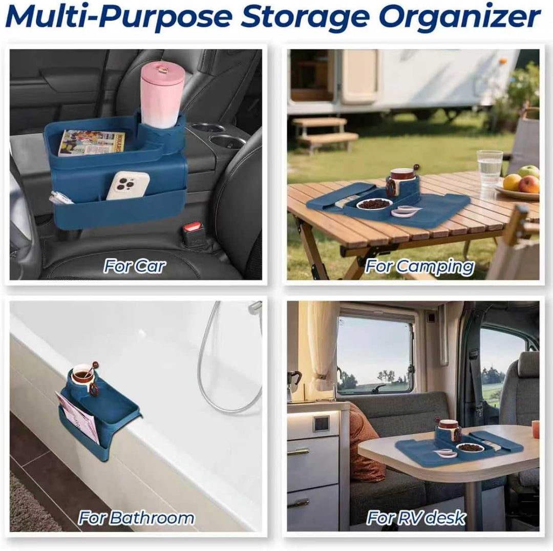 Sofa Drink Holder Portable Silicone Sofa Coaster Anti-slip Couch Armrest Cup Holder