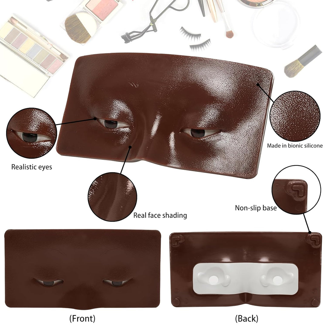 Professional Silicone 3D Eyebrow Eye Makeup Training Practice Skin Makeup Tool (MOQ 10 Sets)