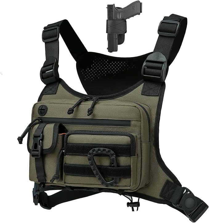 Multifunctional Adjustable Vest Waterproof Chest Bag (MOQ 10 Sets)